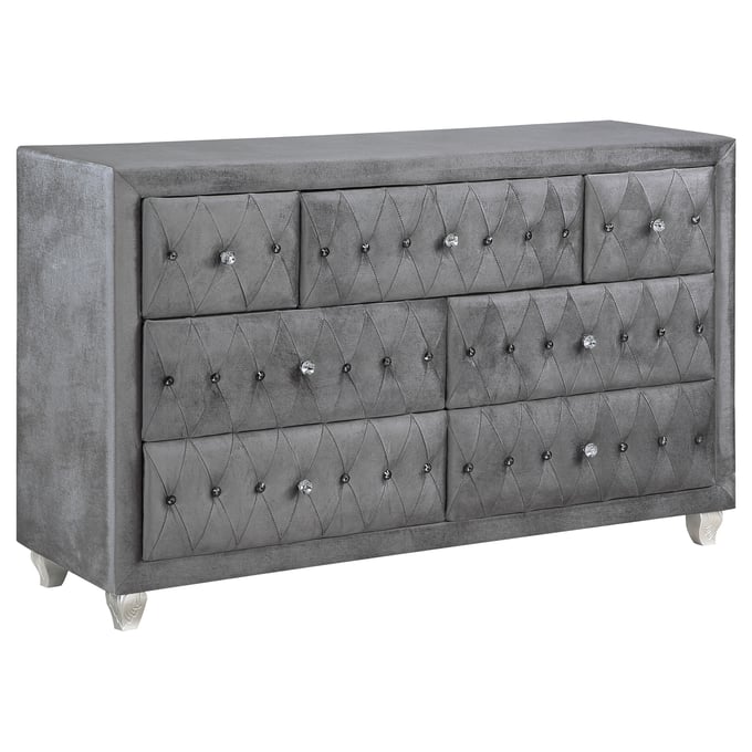 Coaster Furniture Deanna Grey Velvet Dresser CST-205103