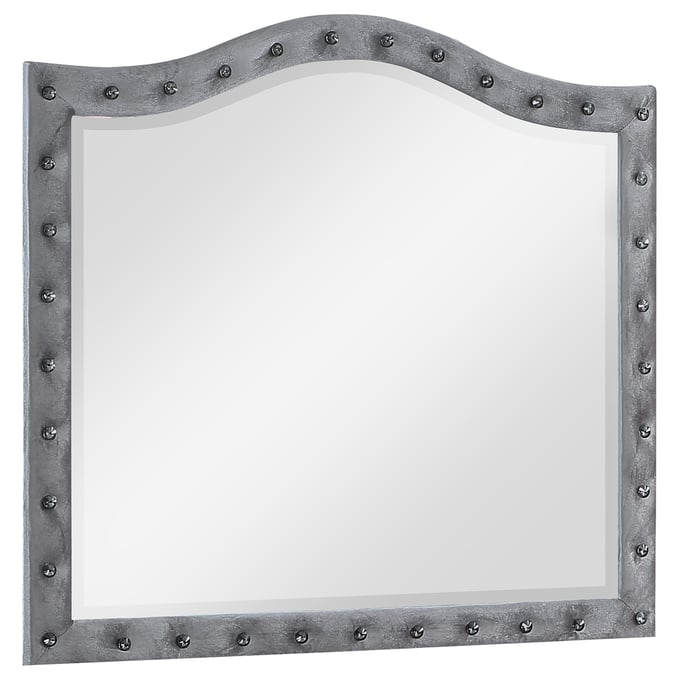 Coaster Furniture Deanna Grey Velvet Mirror CST-205104