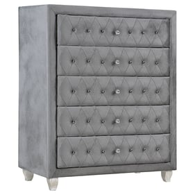 Coaster Furniture Deanna Grey Velvet Chest