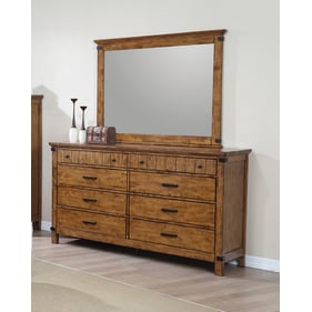 Coaster Furniture Brenner Rustic Honey Dresser And Mirror