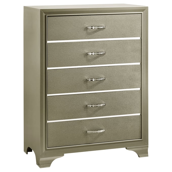 Coaster Furniture Beaumont Champagne 5 Drawers Chest CST-205295