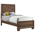 Brandon Twin Panel Bed Medium Warm Brown