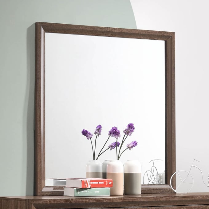 Coaster Furniture Brandon Medium Warm Brown Framed Mirror CST-205324