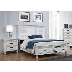 Coaster Furniture Franco Antique White 4pc Queen Storage Bedroom Set