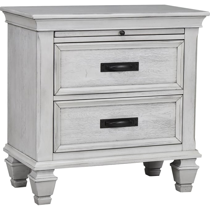 Coaster Furniture Franco Antique White 2 Drawers Nightstand CST-205332