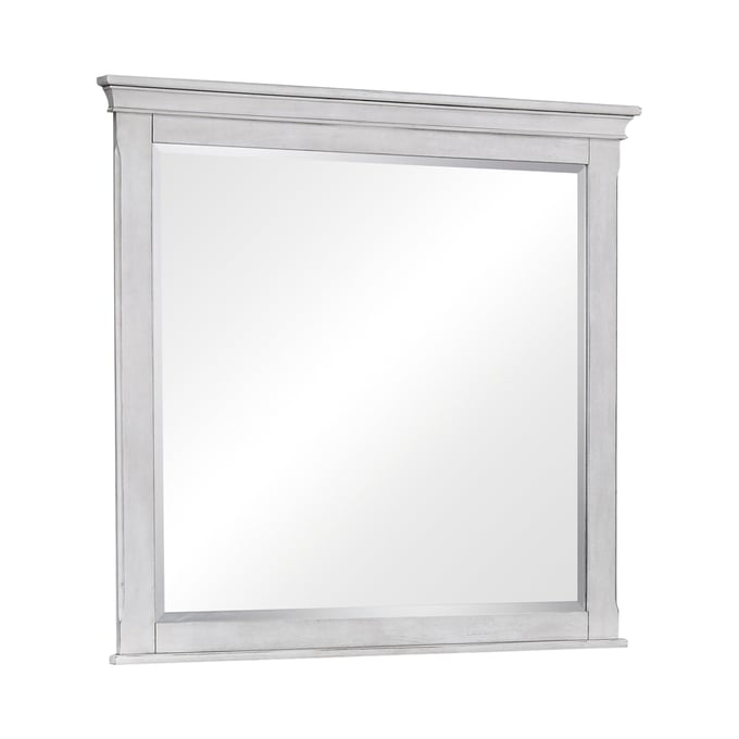 Coaster Furniture Franco Antique White Rectangular Mirror CST-205334