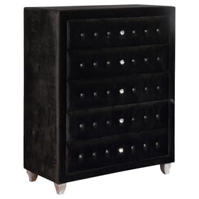 Coaster Furniture Deanna Black Velvet Chest