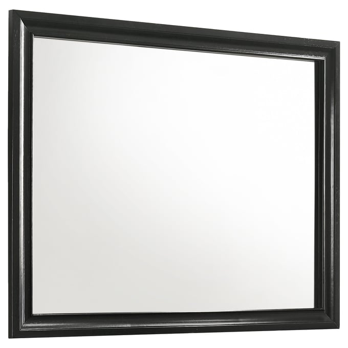 Coaster Furniture Miranda Black Hardwood Rectangle Mirror CST-206364