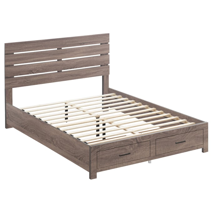 Coaster Furniture Brantford Barrel Oak King Storage Bed CST-207040KE