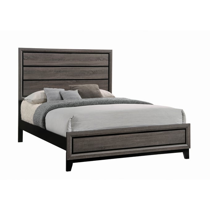 Coaster Furniture Watson Grey Oak Black King Bed CST-212421KE