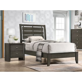 Coaster Furniture Serenity Mod Grey 2pc Bedroom Set With Twin Bed