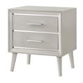 Ramon 2-drawer Nightstand Metallic Sterling