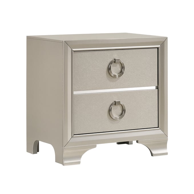 Coaster Furniture Salford Metallic Sterling Nightstand CST-222722