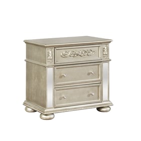 Coaster Furniture Heidi Metallic Platinum Nightstand