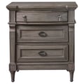 Alderwood 3-drawer Nightstand French Grey