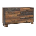 Sidney 6-drawer Dresser Rustic Pine