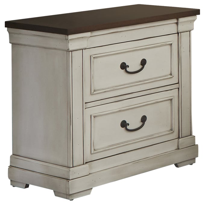 Coaster Furniture Hillcrest Dark Rum White Nightstand CST-223352