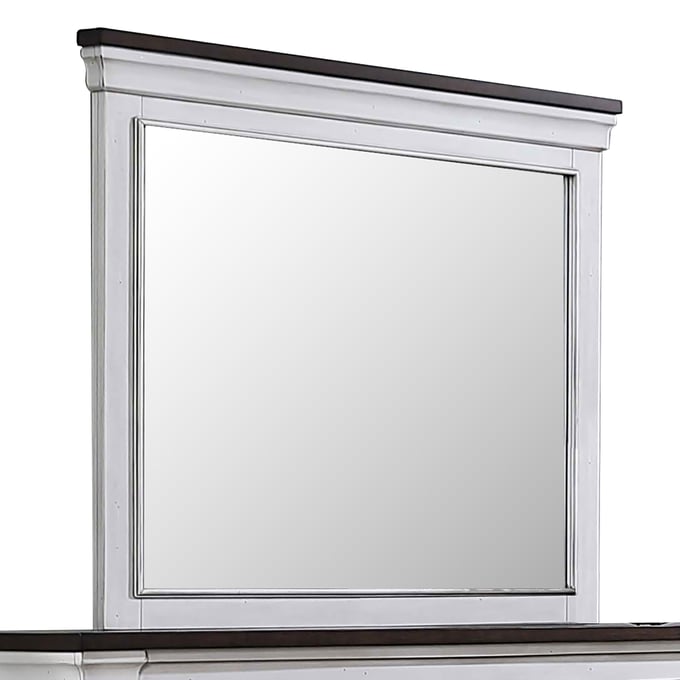 Coaster Furniture Hillcrest Dark Rum White Mirror CST-223354