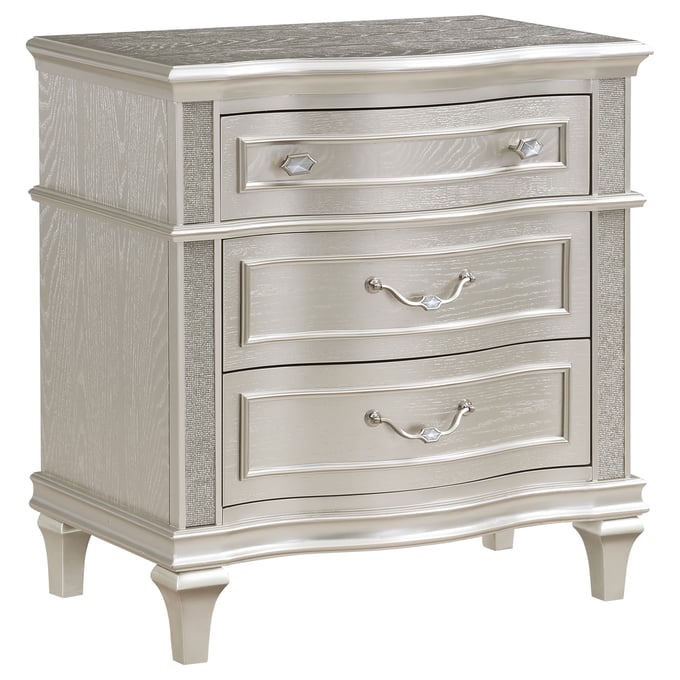 Coaster Furniture Evangeline Silver Oak 3 Drawers Nightstand CST-223392