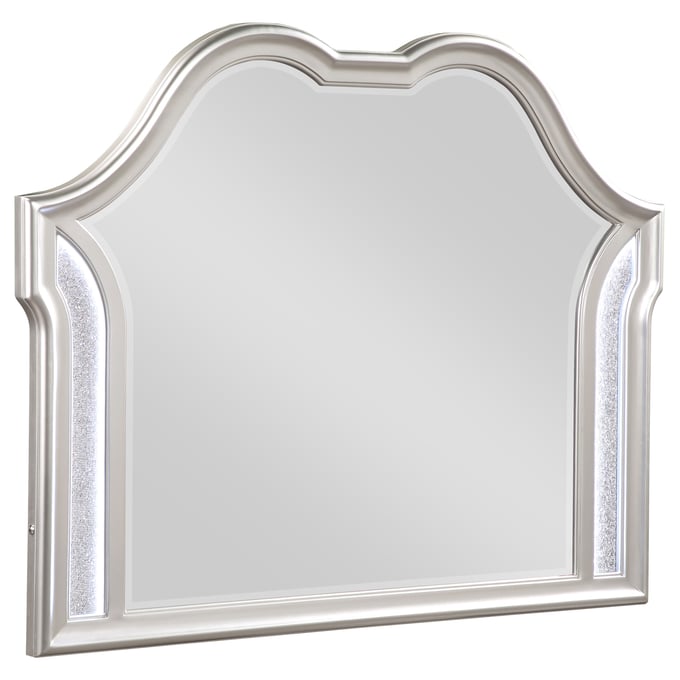 Coaster Furniture Evangeline Silver Oak Camel Top Mirror CST-223394