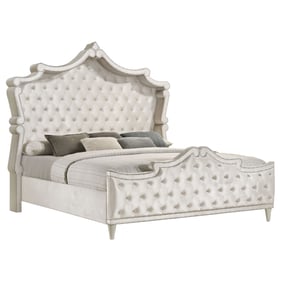 Coaster Furniture Antonella Camel Ivory Tufted King Bed