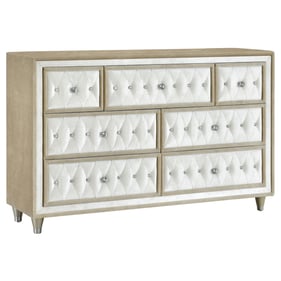 Coaster Furniture Antonella Camel Ivory 7 Drawers Dresser