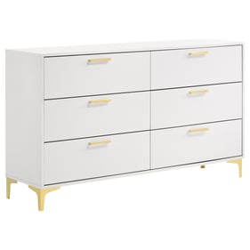 Coaster Furniture Kendall White 6 Drawers Dresser