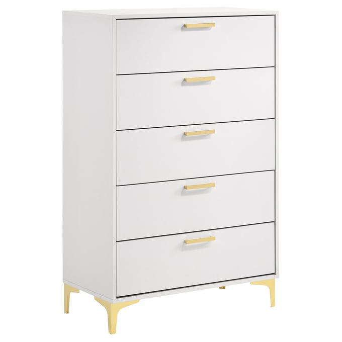 Coaster Furniture Kendall White 5 Drawers Chest CST-224405