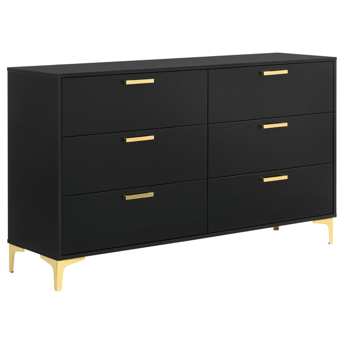 Coaster Furniture Kendall Black 6 Drawers Dresser CST-224453