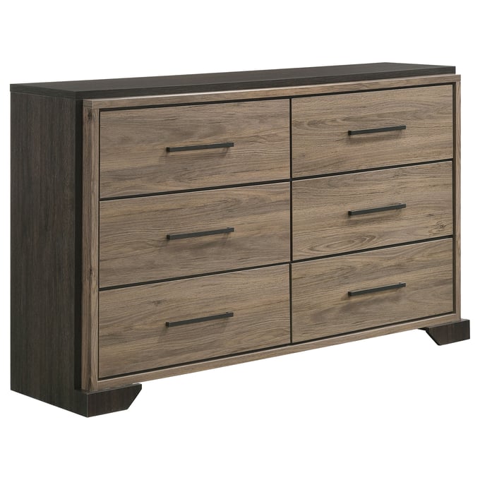 Coaster Furniture Baker Brown Light Taupe 6 Drawers Dresser CST-224463