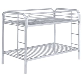 Coaster Furniture Morgan Silver Twin Over Twin Bunk Bed with Ladder