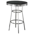 Theodore Round Bar Table Black and Chrome