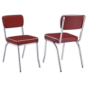 2 Coaster Furniture Retro Red Side Chairs