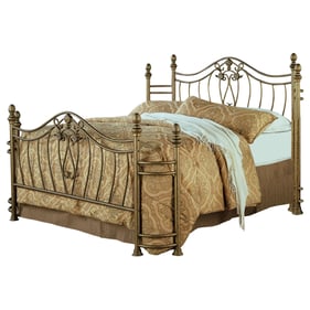 Coaster Furniture Esme Antique Brushed Gold King Bed with Frame