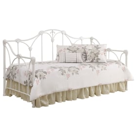 Coaster Furniture Halladay White Twin Metal Daybed with Floral Frame