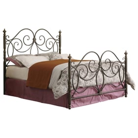 Coaster Furniture Esme Dark Bronze King Metal Scroll Bed with Frame