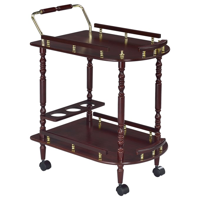 Coaster Furniture Palmer Merlot 2pc Serving Cart CST-3512