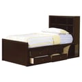 Phoenix Full Bookcase Bed with Underbed Storage Cappuccino