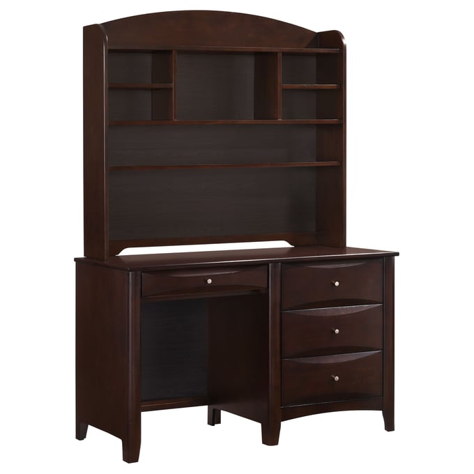 Coaster Furniture Phoenix Cappuccino Desk with Hutch CST-400187-400188