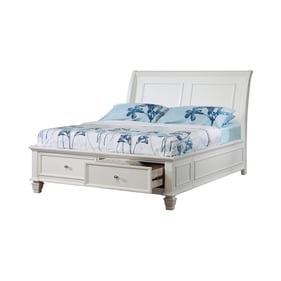 Coaster Furniture Selena Buttermilk Full Sleigh Footboard Storage Bed