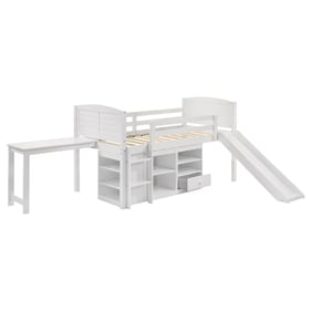 Coaster Furniture Millie White Twin Workstation Loft Bed