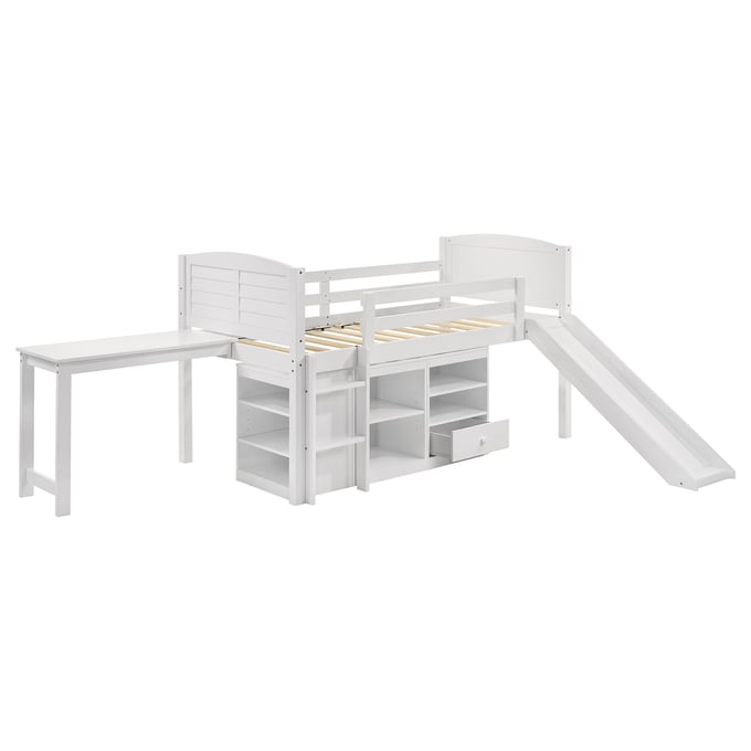 Coaster Furniture Millie White Twin Workstation Loft Bed CST-400330T