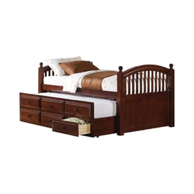 Coaster Furniture Norwood Chestnut Twin Captains Bed with Trundle and Drawe...