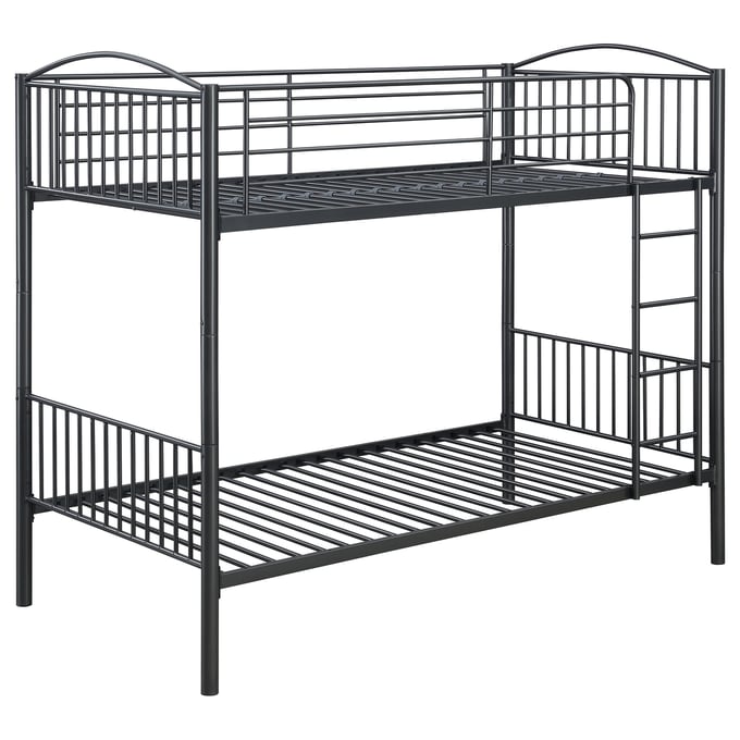 Coaster Furniture Anson Gunmetal Twin Twin Bunk Bed CST-400739T