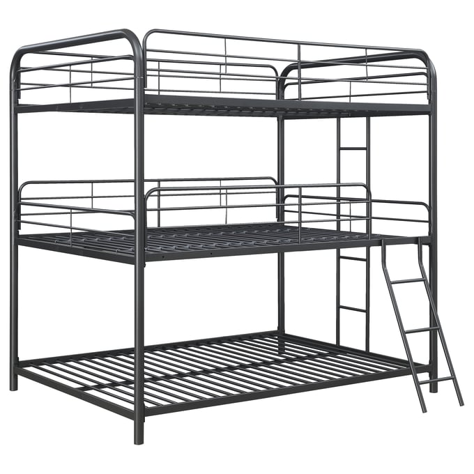 Coaster Furniture Garner Gunmetal Triple Full Bunk Bed CST-400779