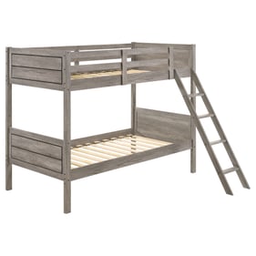 Coaster Furniture Ryder Weathered Taupe Twin Twin Bunk Bed