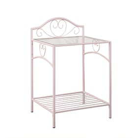 Coaster Furniture Massi Powder Pink 1 Shelf Nightstand