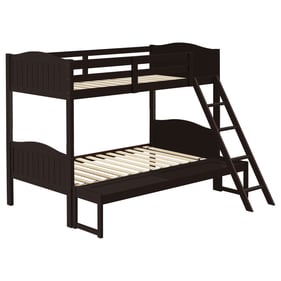 Coaster Furniture Arlo Espresso Twin Over Full Bunk Bed with Ladder