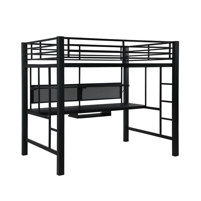 Coaster Furniture Avalon Black Metal Full Workstation Loft Bed CST-460023