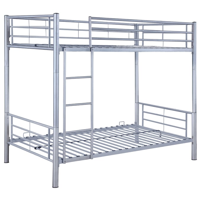 Coaster Furniture Hayward Silver Twin Over Twin Bunk Bed CST-460072